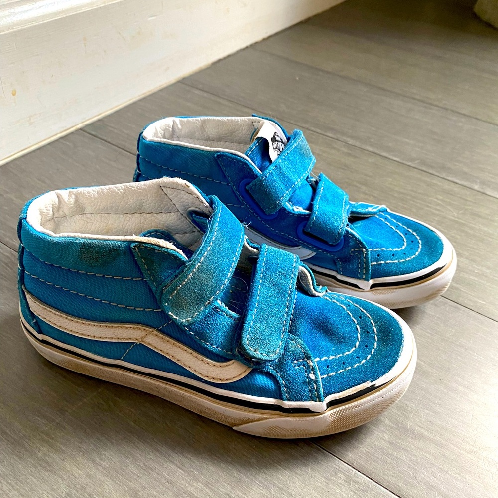 Little Kid 13 Bright Blue Vans High Tops
